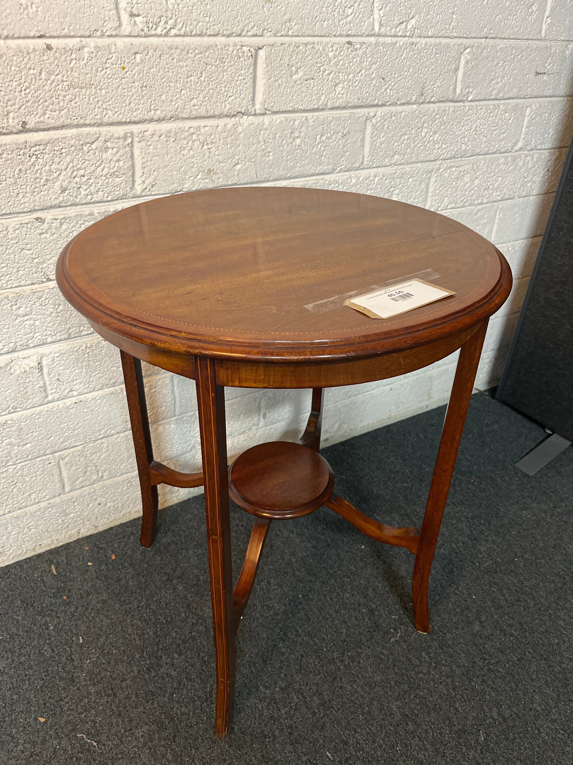 Circular teak lamp table (Diameter 60 x H 73 cm) 4925