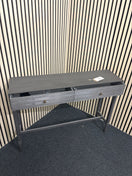 Switch Slim 2 drawer dark grey laminate metal framed console table(L x 107 W x 28 H x 78) 3325 2 image