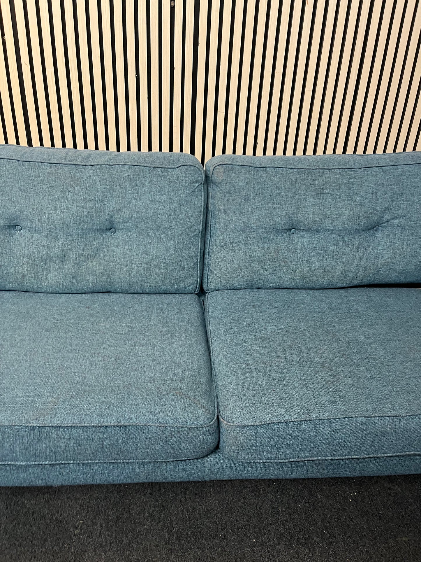 Large 3 seater Teal mixed fabric sofa (230 cm width) 43393