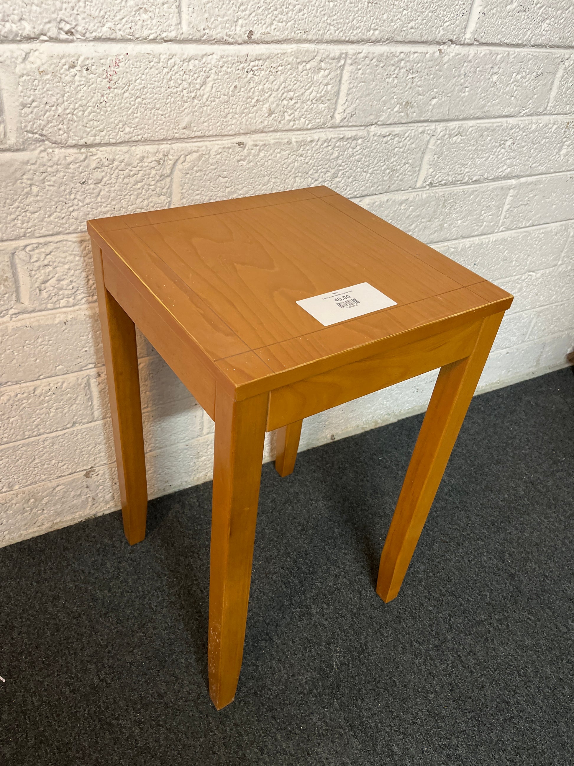 Beech square tall lamp table 1325