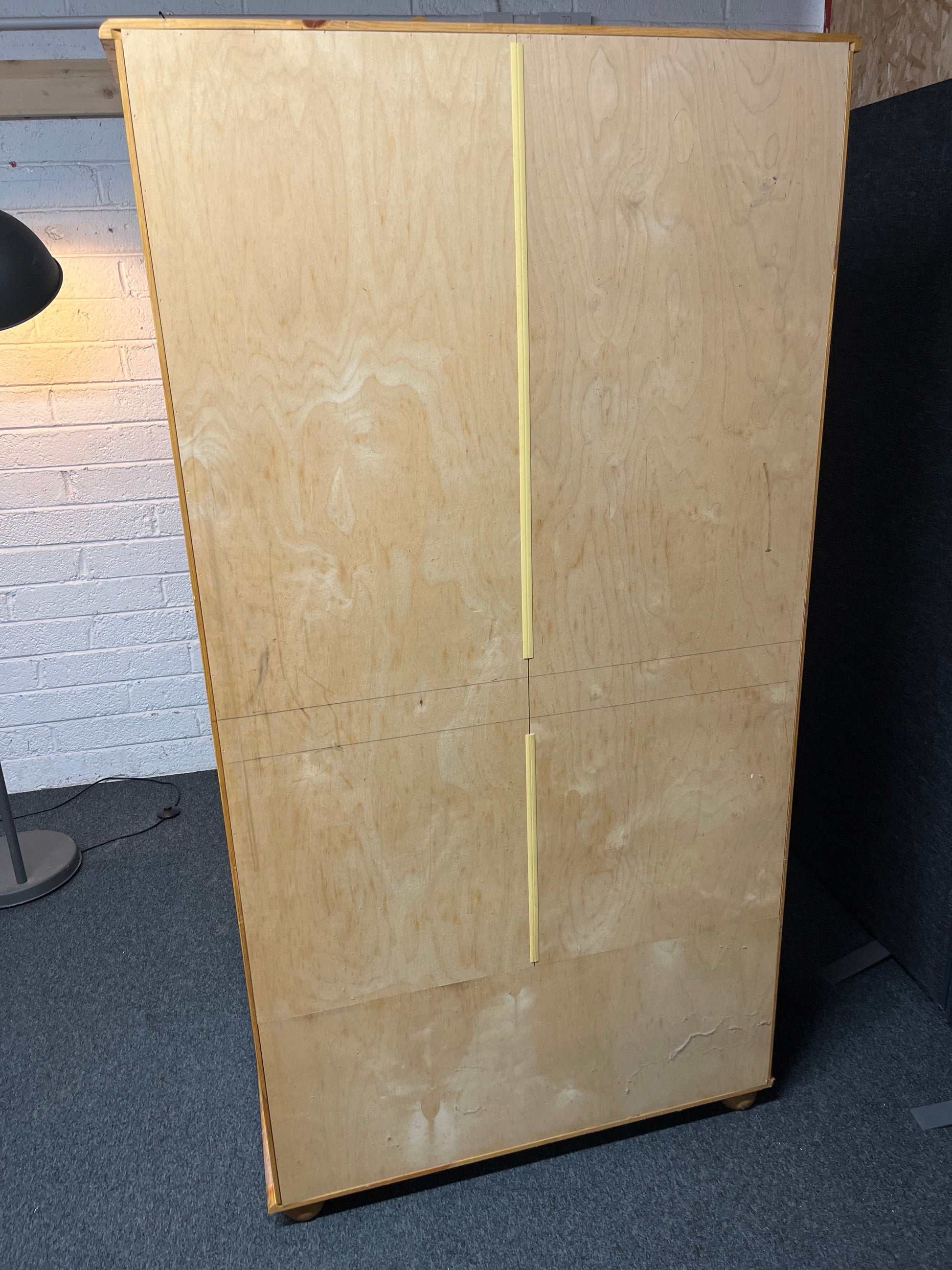 Solid Pine 2 door wardrobe with 2 base drawers (H 193 x W 94 x D 62 cm) 2225