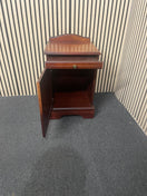 Ornate mahogany 1 door 1 drawer bedside locker  44642