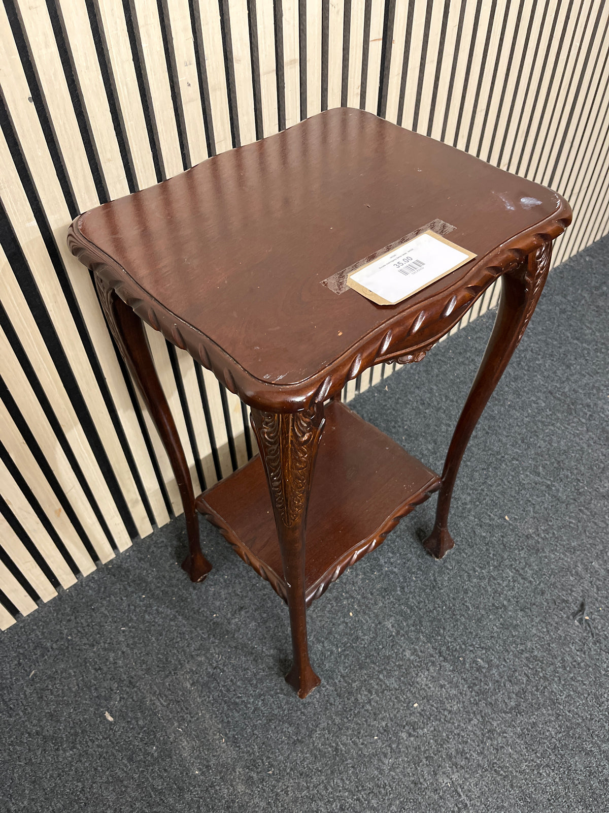 Ornate mahogany lamp table   44320