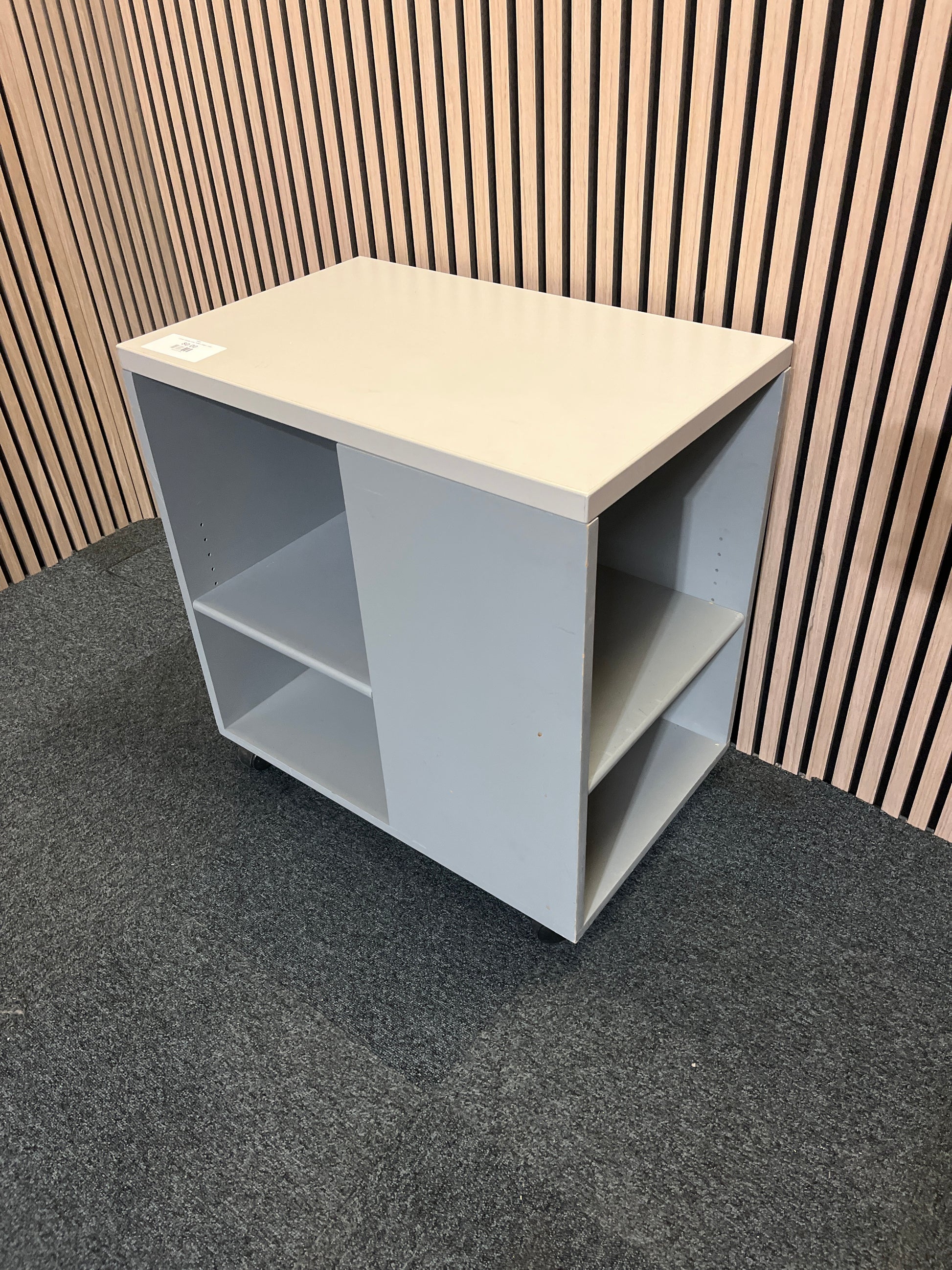 2 grey storage units 700W x 450D x 720H