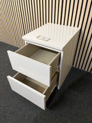 Switch White laminate 2 drawer bedside locker  1126 3 image