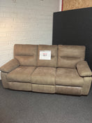 Switch 3 seater brown suede recliner sofa 2 image