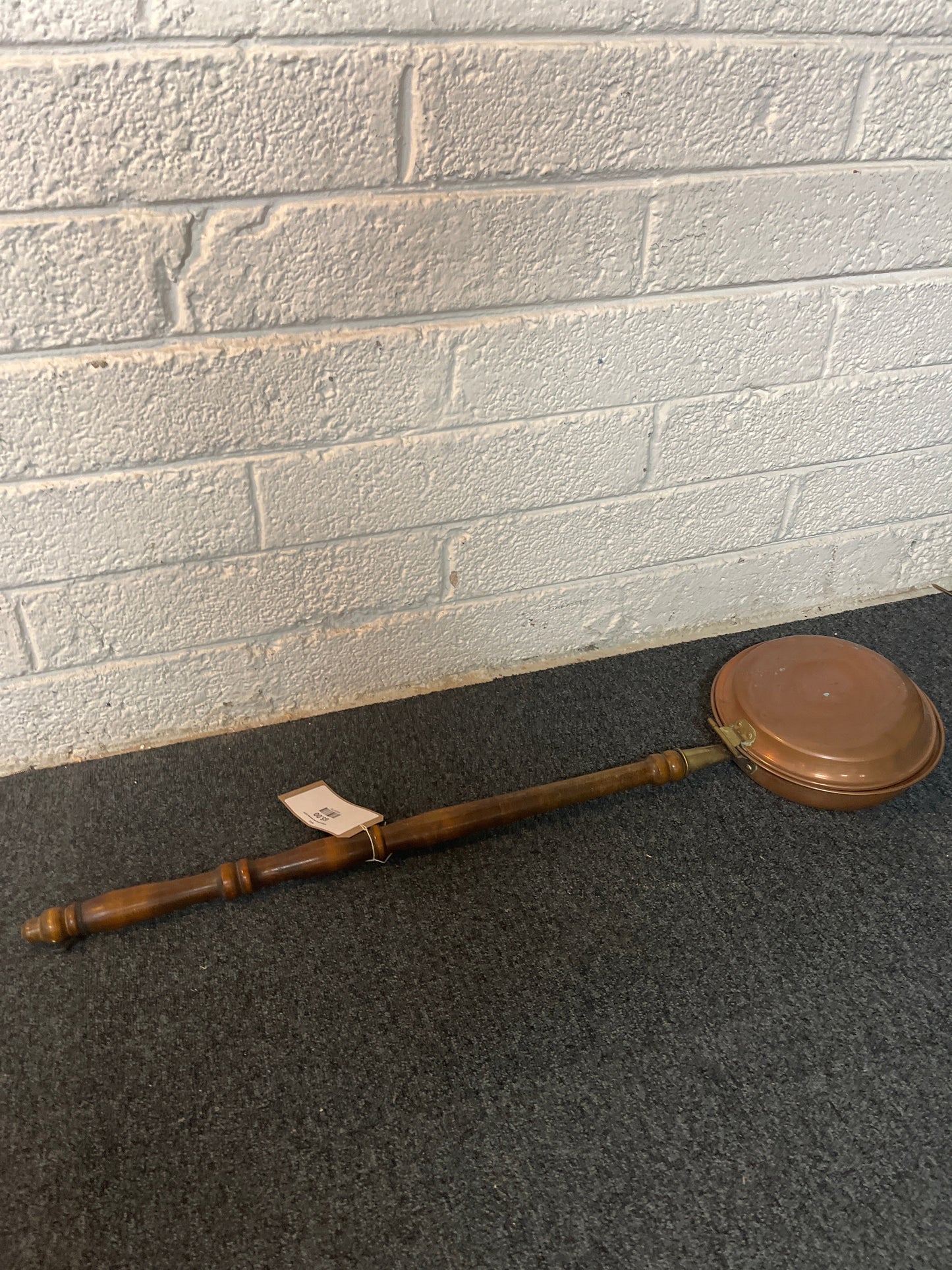 Antique brass bed warmer 2225