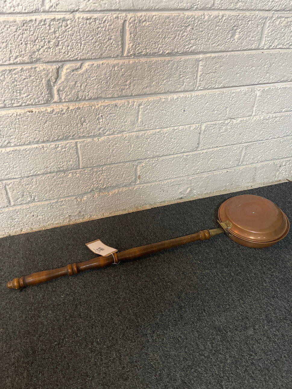 Antique brass bed warmer 2225