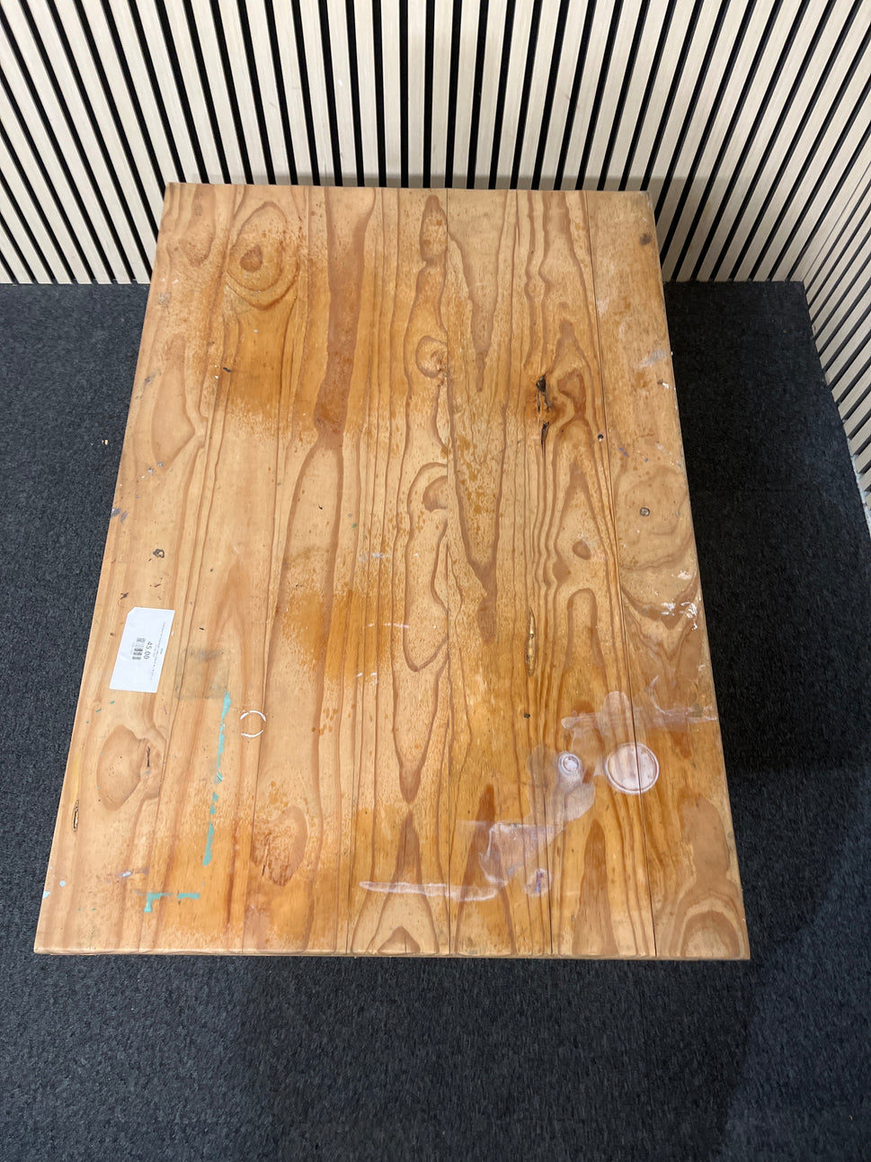 Solid pine low rectangular coffee table (H 46 x W 107 x D 73 cm) 3325