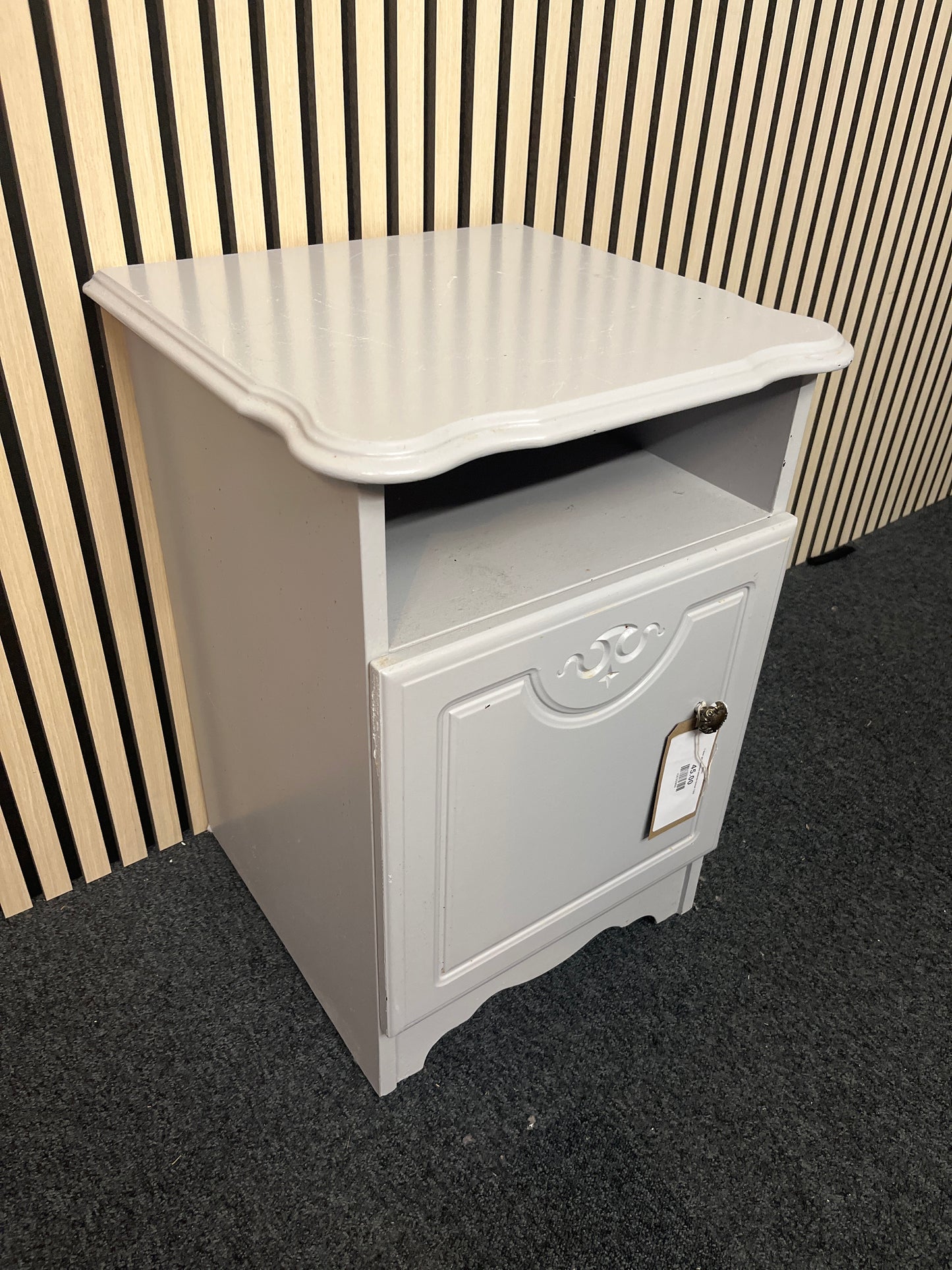 1 door grey painted bedside locker 1325