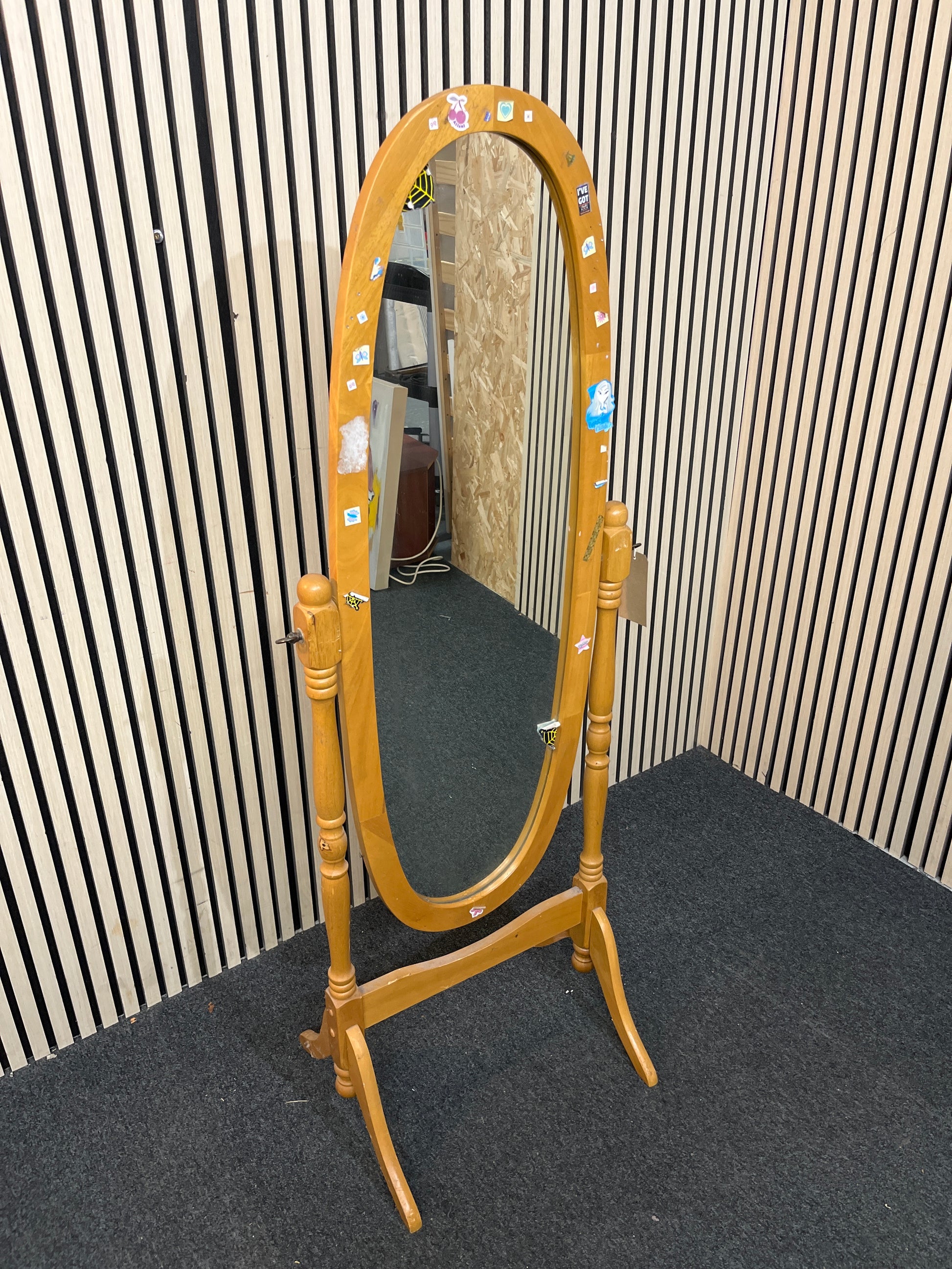 Pine cheval mirror  3126