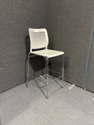 Switch Tall chrome framed breakfast bar stool with coloured polyprop back and seat 2 image