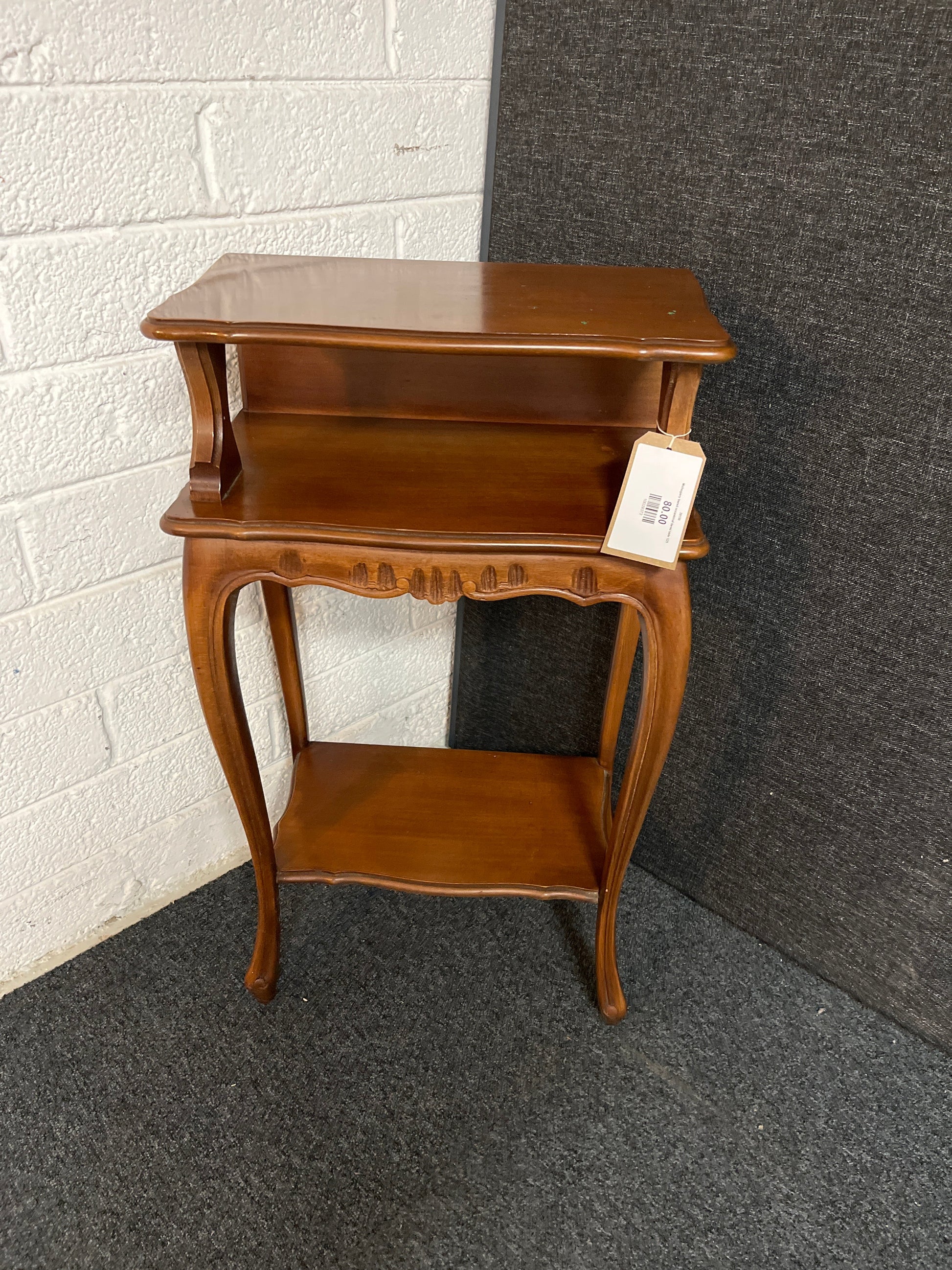 Mahogany tiered occasional tiered table 1225