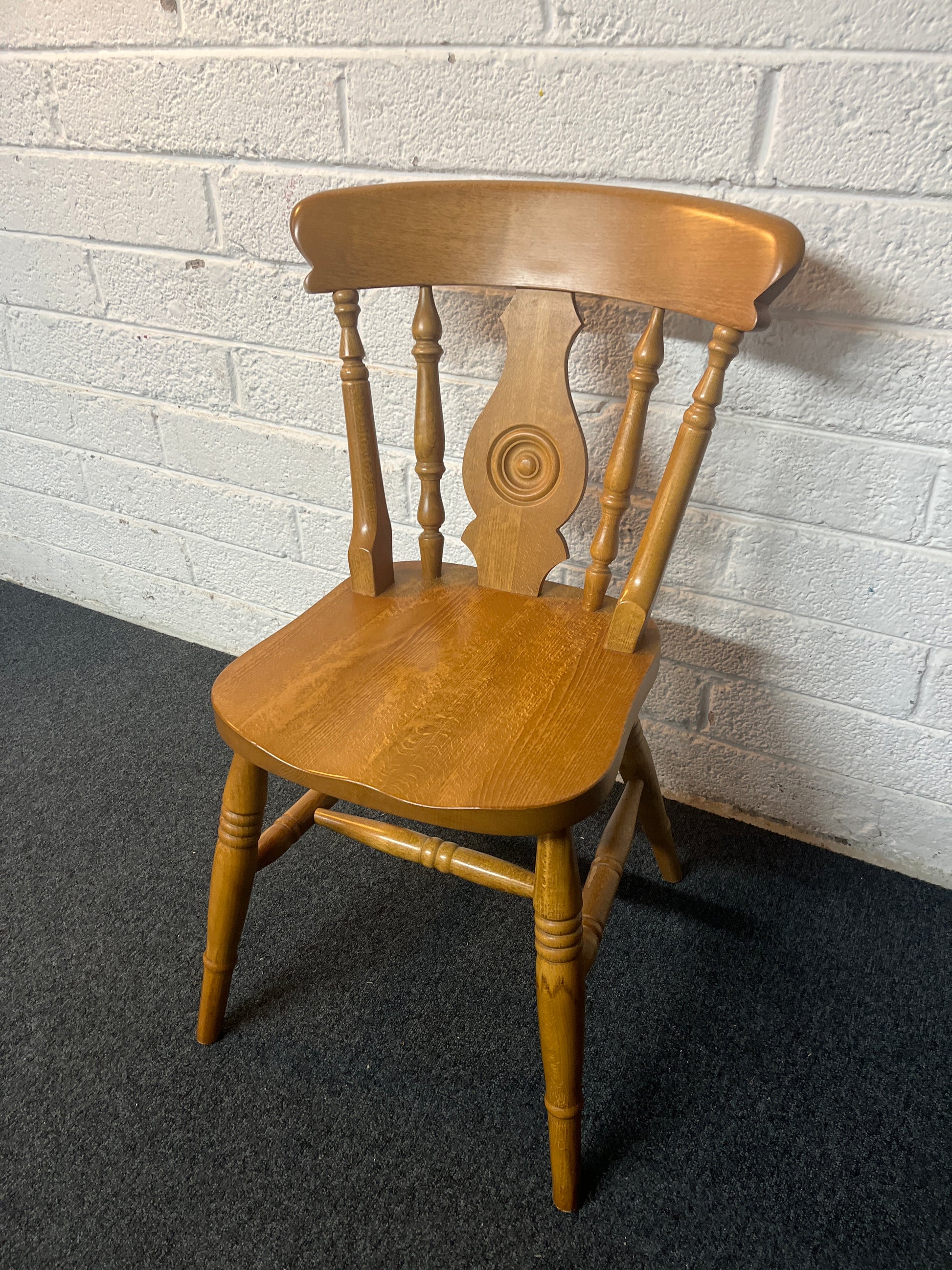 Solid Pine spindle back dining chair  2225