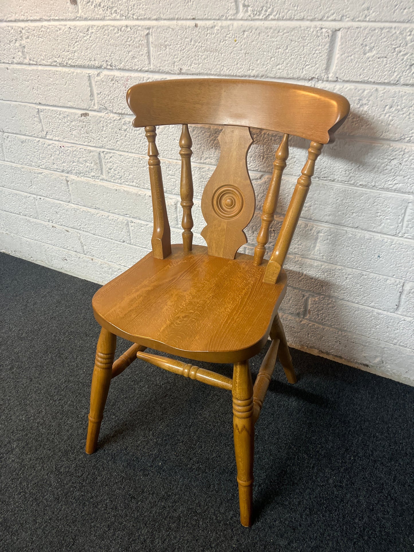 Solid Pine spindle back dining chair  2225