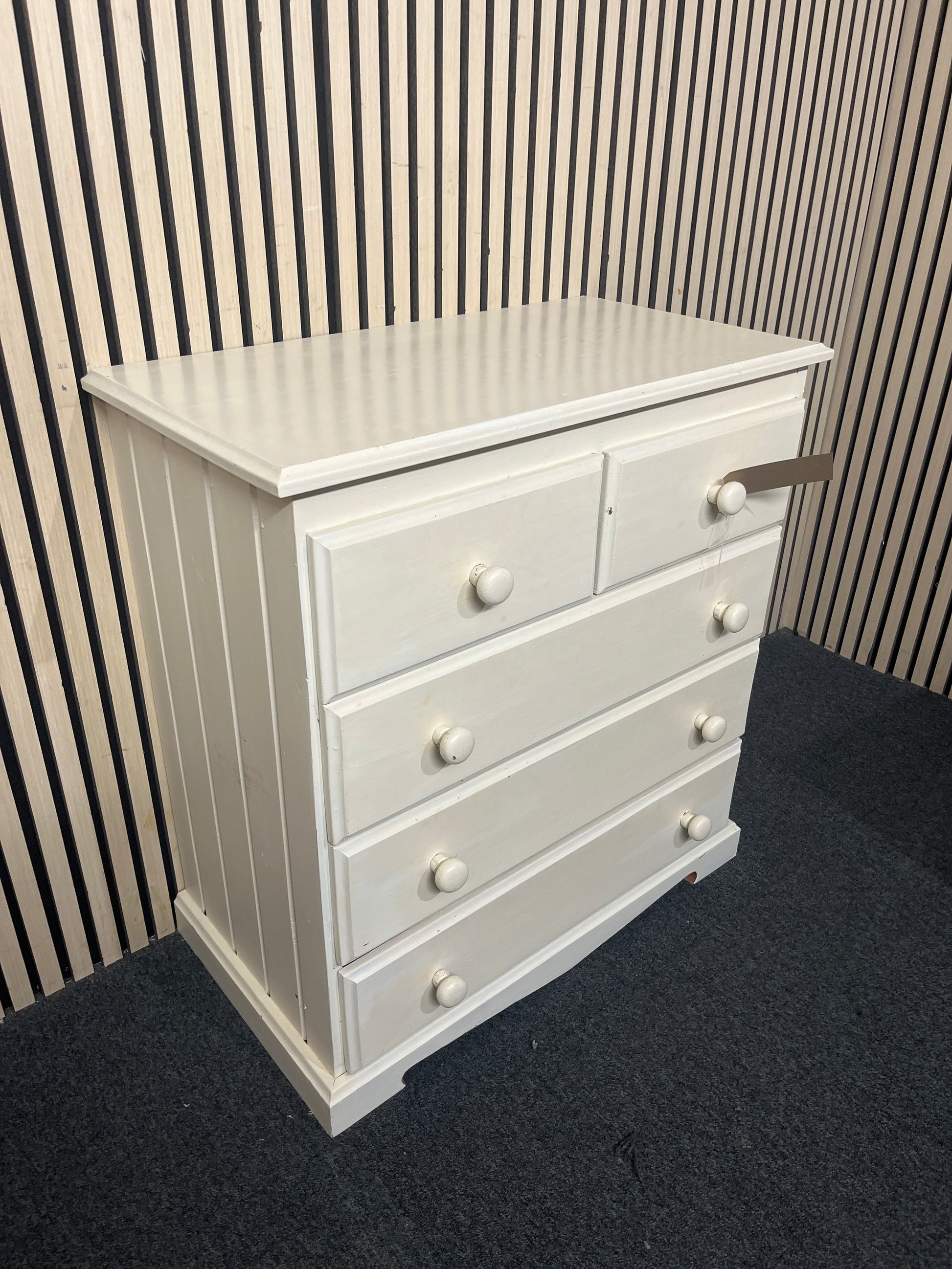 Cream 4+ 2 solid pine chest of drawers (H 83 x W 90 x D 46 cm) 43975