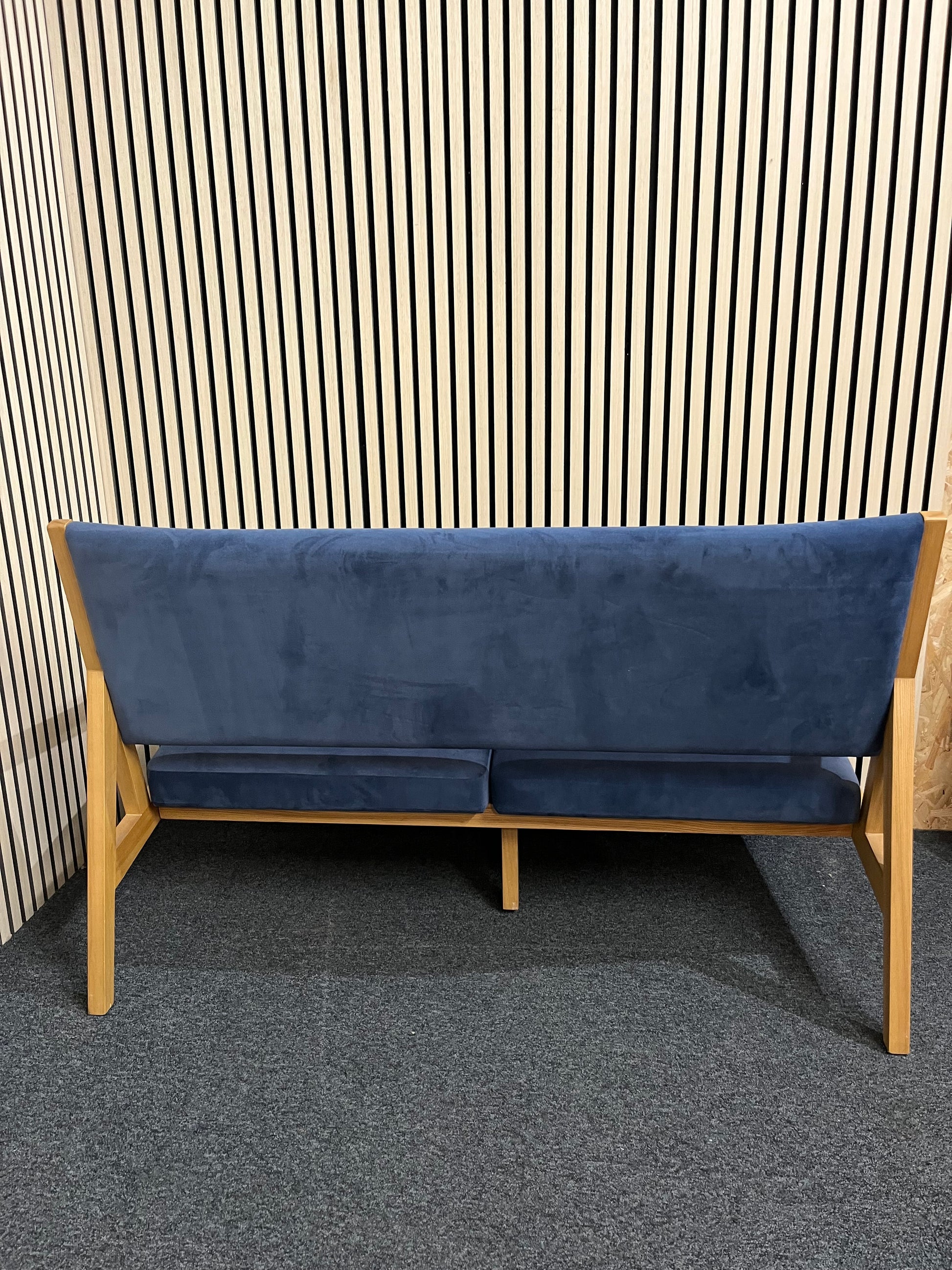 NEW Hanna two seater sofa with wooden frame