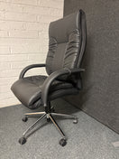 Switch Derby high back executive chair with fixed arms - black faux leather 2 image