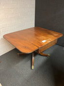 Switch Mahogany stained ornate drop leaf dining table on castors W1270xL1250xH730 3225 2 image