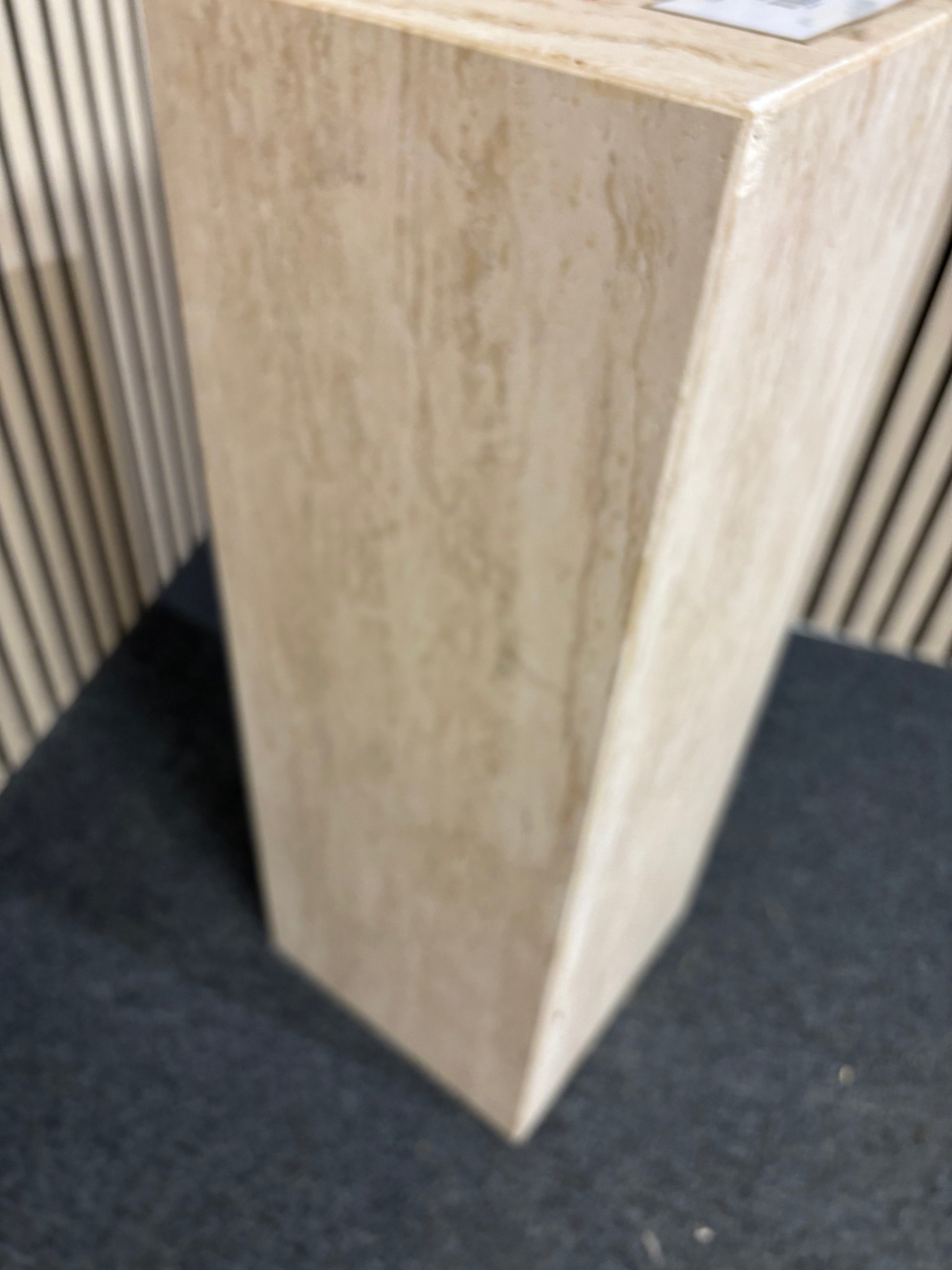 Cream polished concrete plant stand 43430