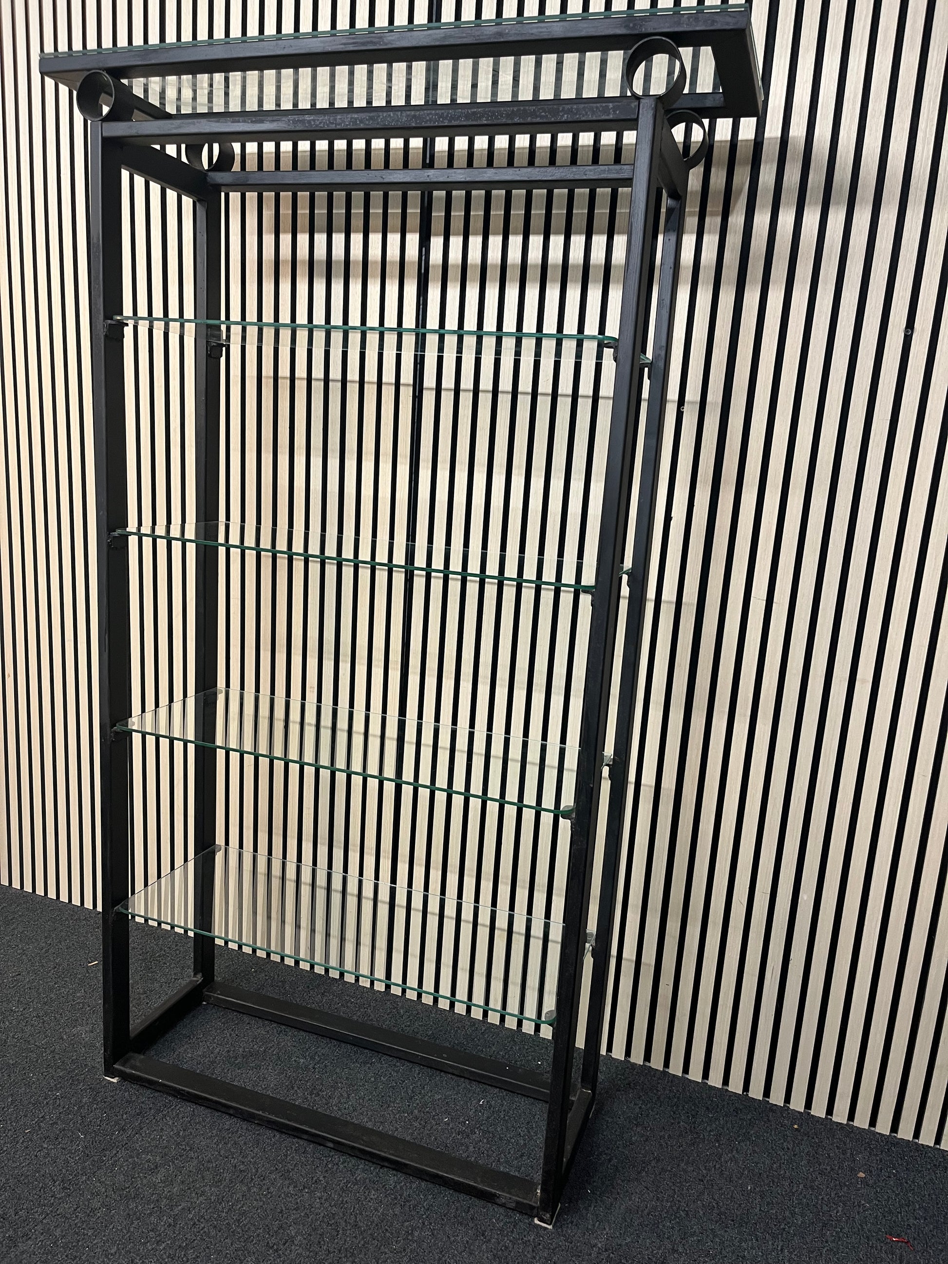 Al frank metal tall display unit with glass shelves (H 180 x W 110 x 34 cm) 1425