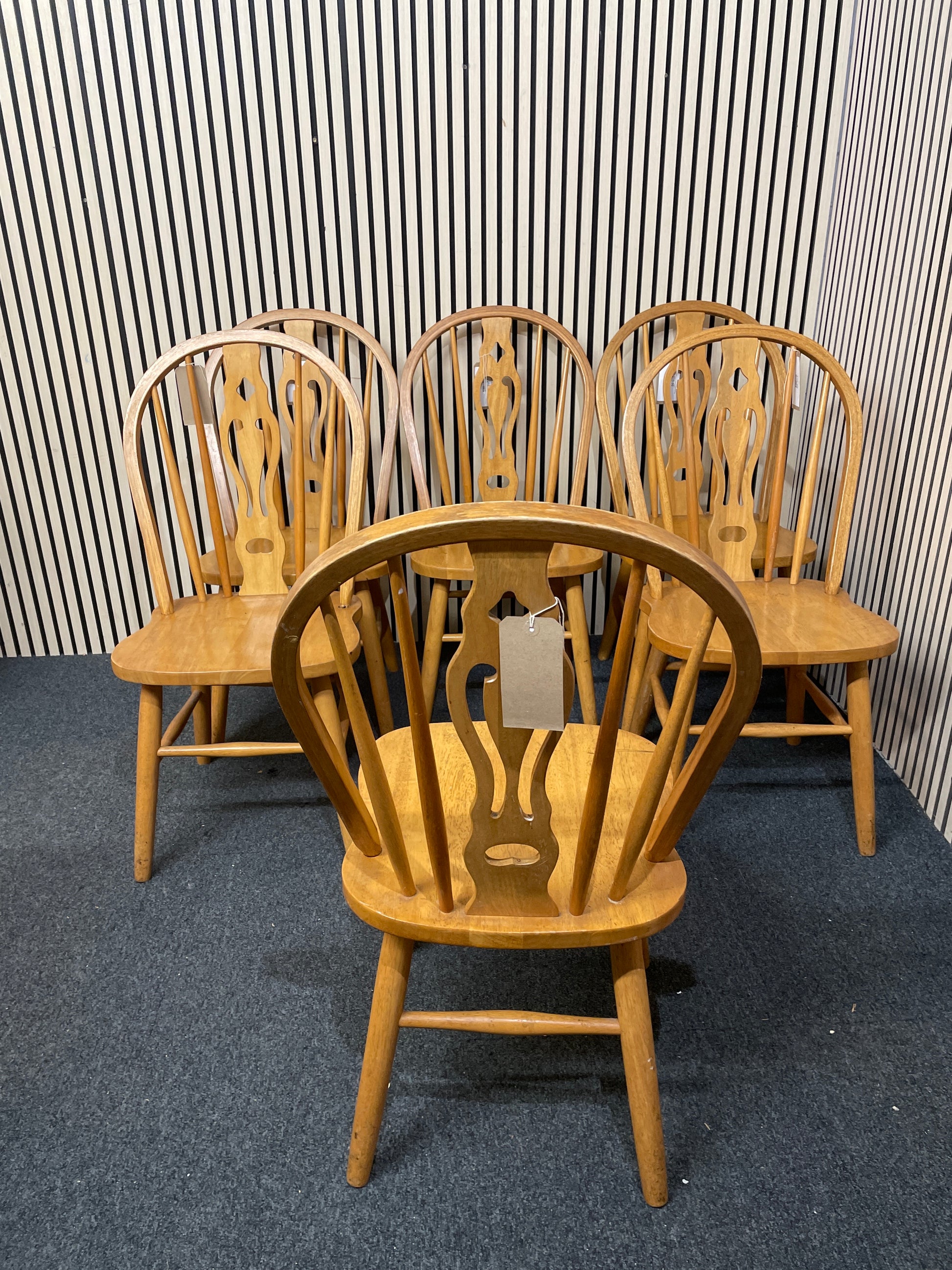 Solid Pine spindle back dining chair (SET OF 6) 1226