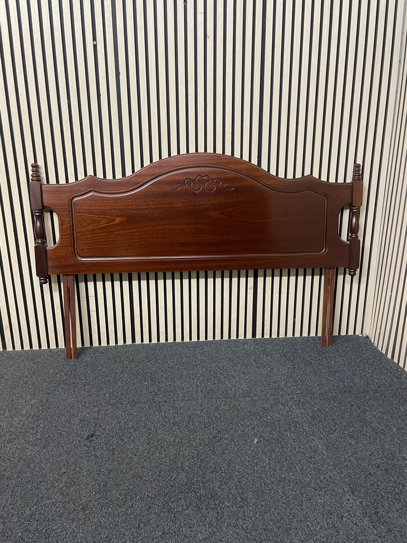 4ft 6 mahogany framed headboard double  44661