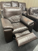 Switch 3+1+1 real brown leather recliner suite 2325 3 image