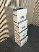 Switch 4 door A4 Grey and white metal filing cabinet (WITH KEY) 3 image