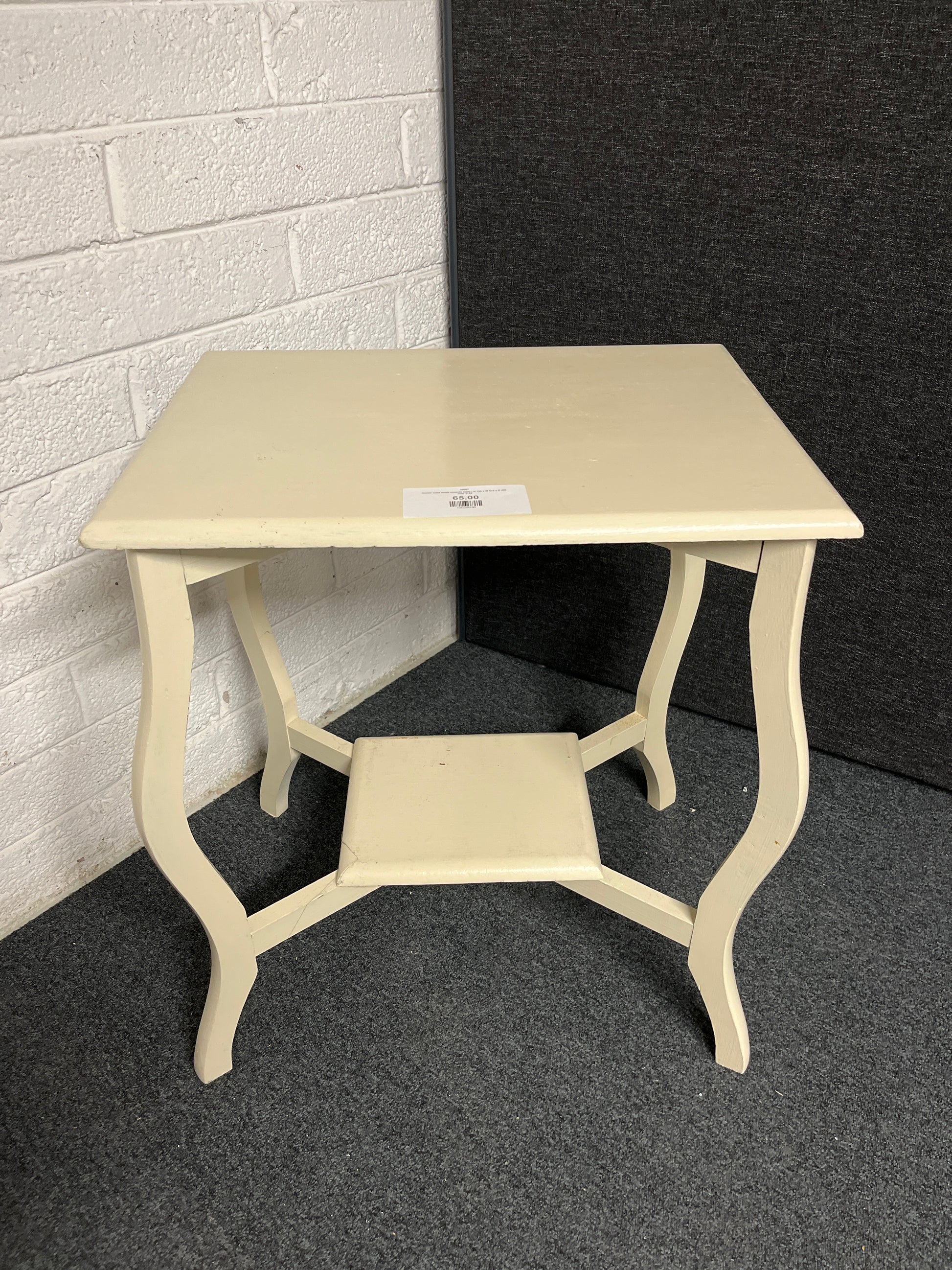 Cream solid wood console table ( H 729 x W 610 x D 460 mm) 3125