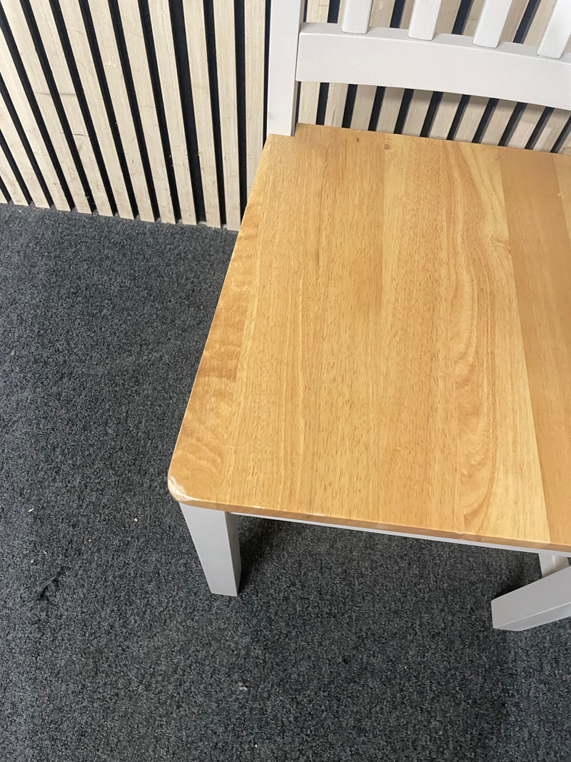 Grey and beech high back dining chair   44597
