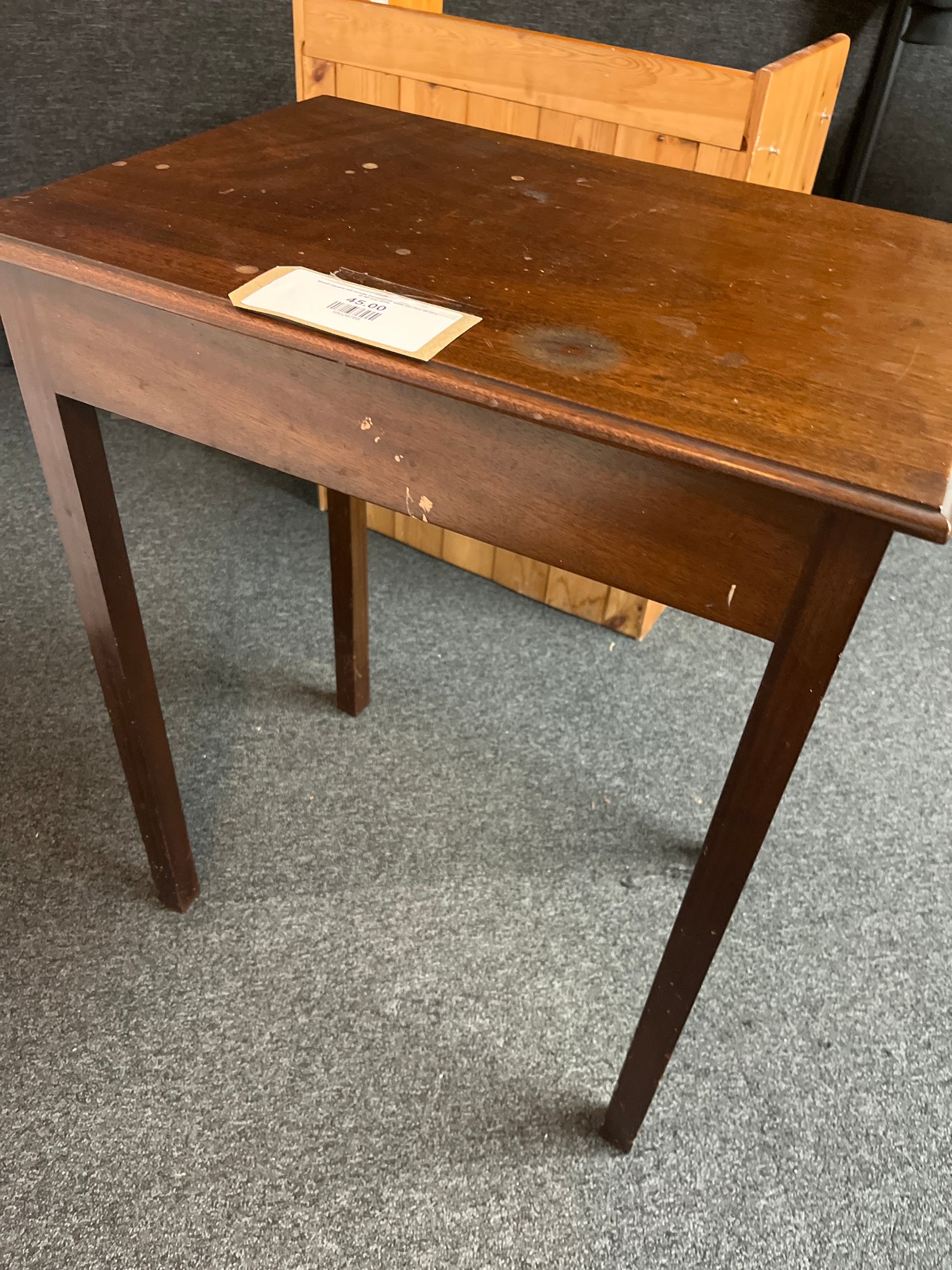 Small square tall ornate occasional table ((H 70 x W 56 x D 40 cm) 2225