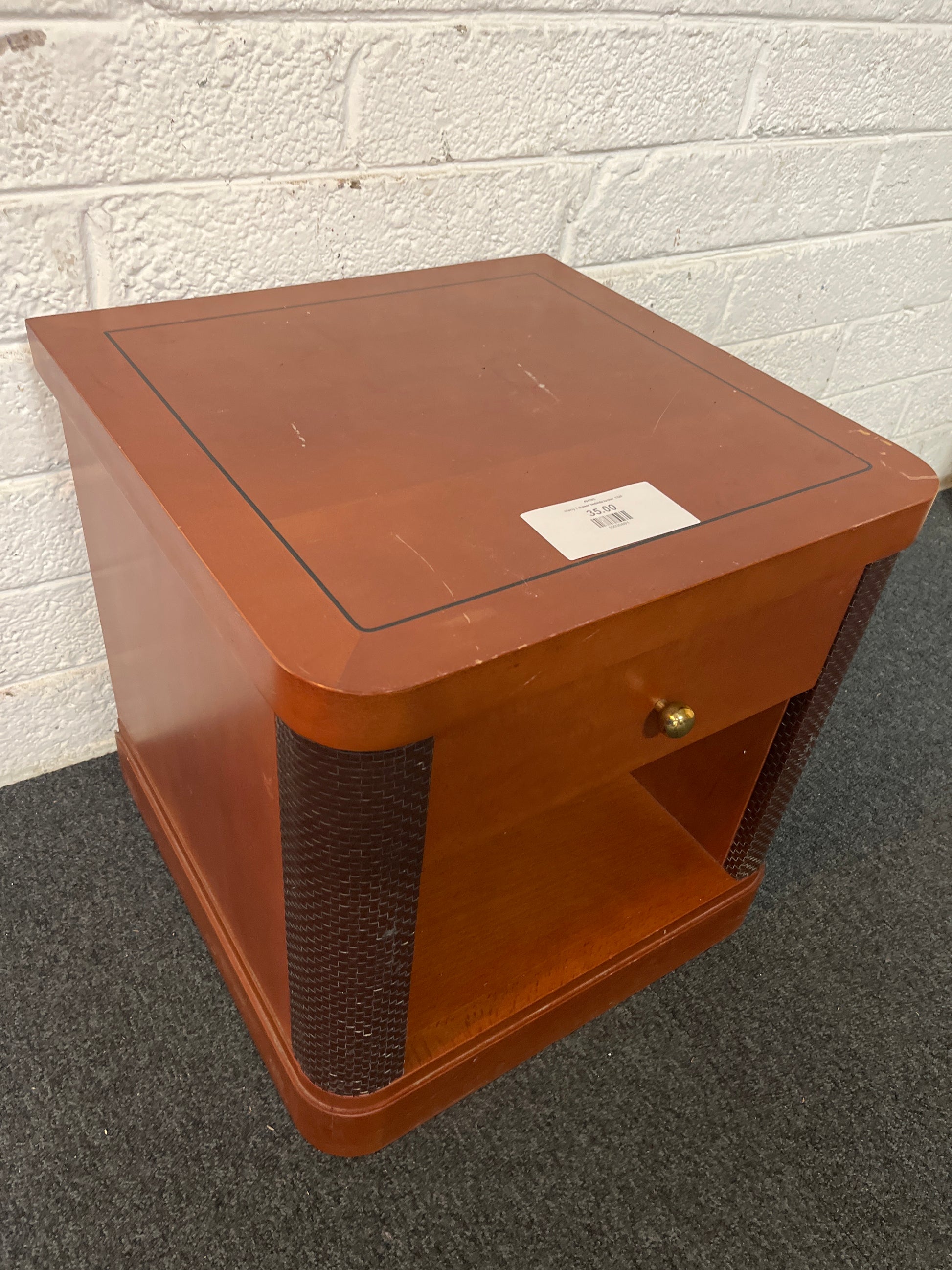 cherry 1 drawer bedside locker  1325