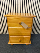 Switch 3 drawer solid pine bedside locker 2226 2 image