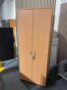 Switch Tall 2 door  beech laminate storage with 4 shelves 2000H x 800W x 400D 2 image