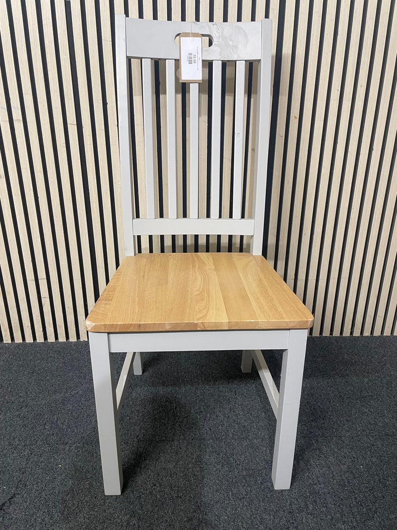 Grey and beech high back dining chair   44597
