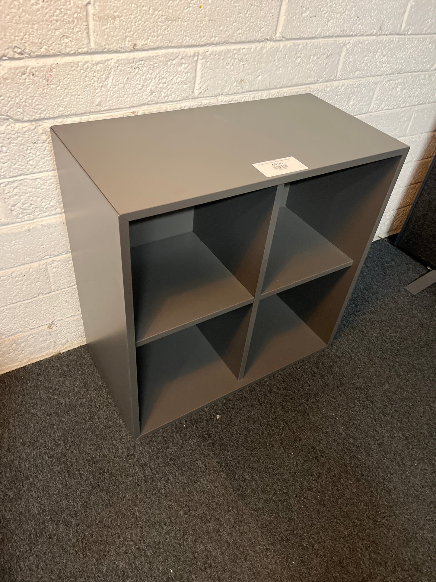 Tall grey laminate 4 shelf unit 700Wx700Hx350D 2225