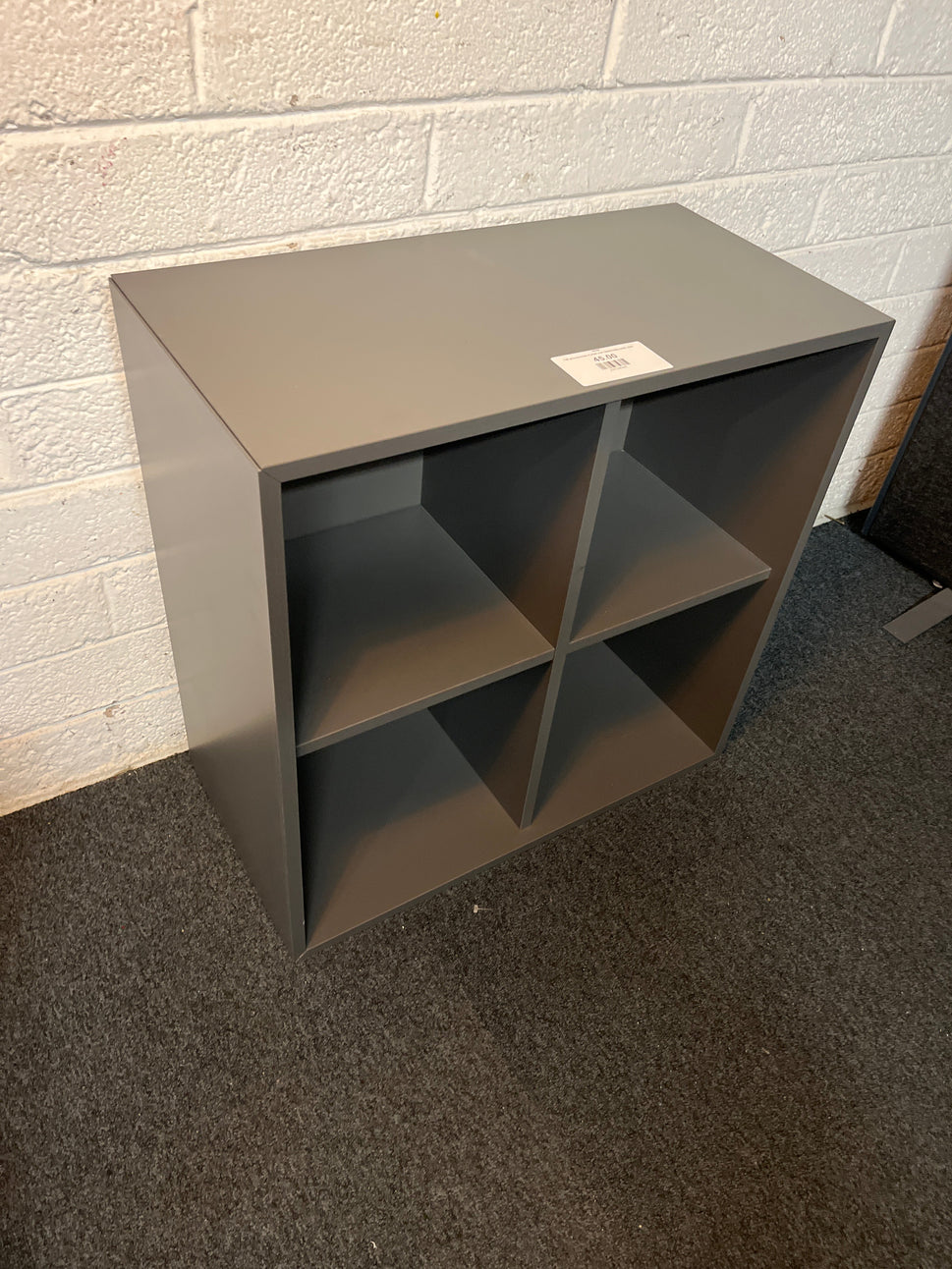 Tall grey laminate 4 shelf unit 700Wx700Hx350D 2225