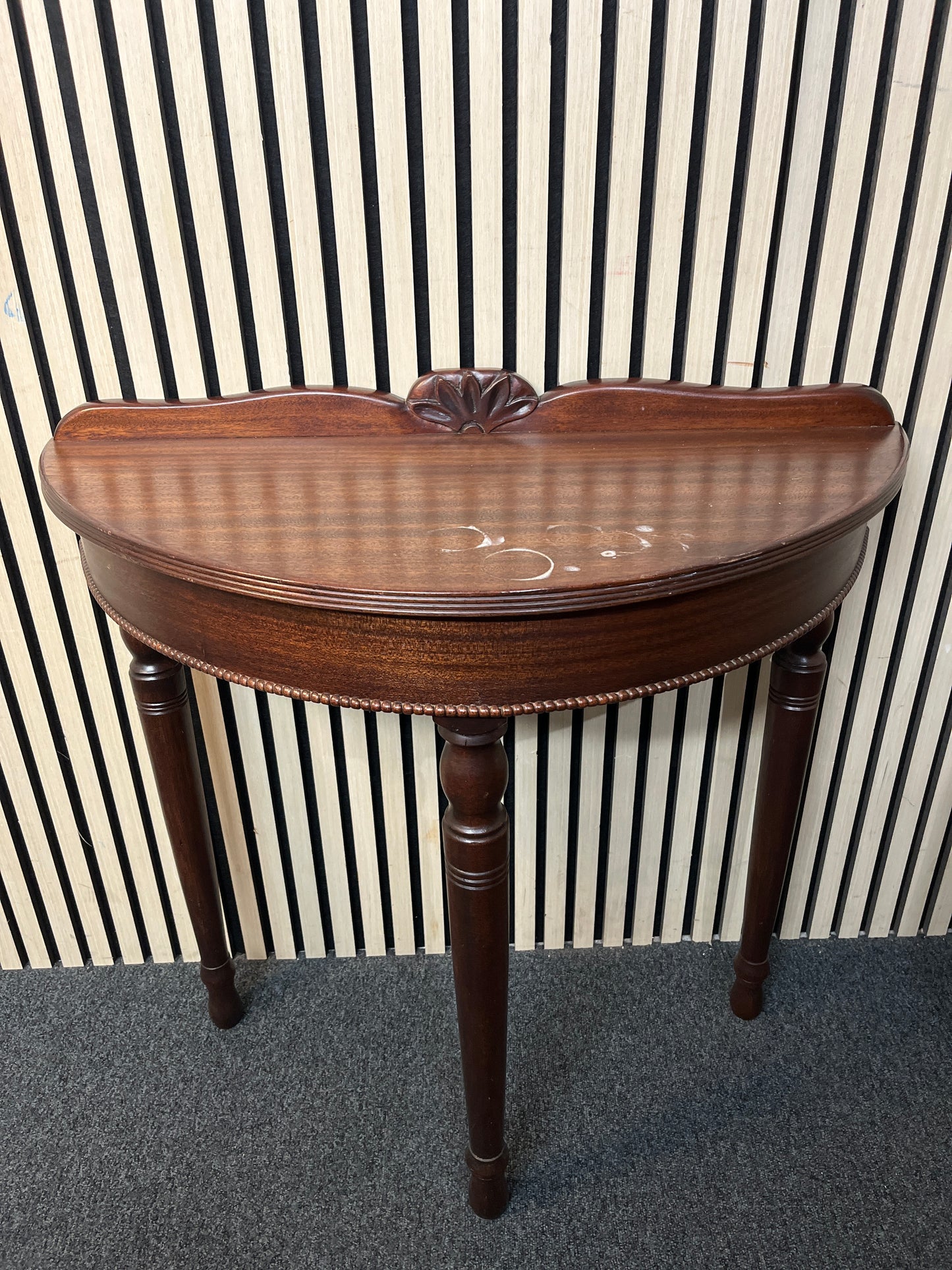 Mahgoany half moon hall stand 2425