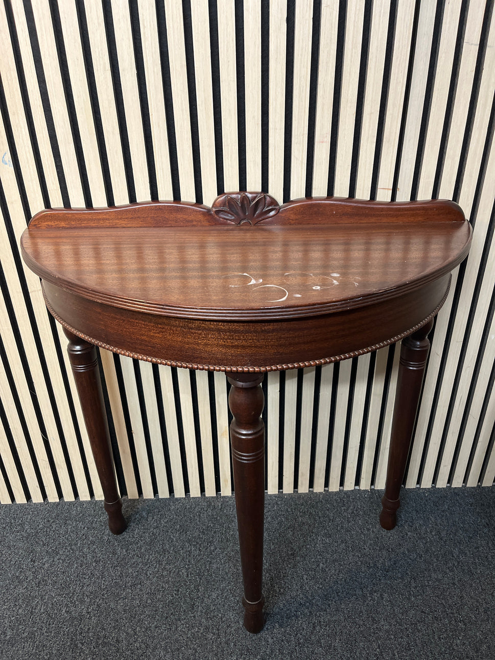 Mahgoany half moon hall stand 2425