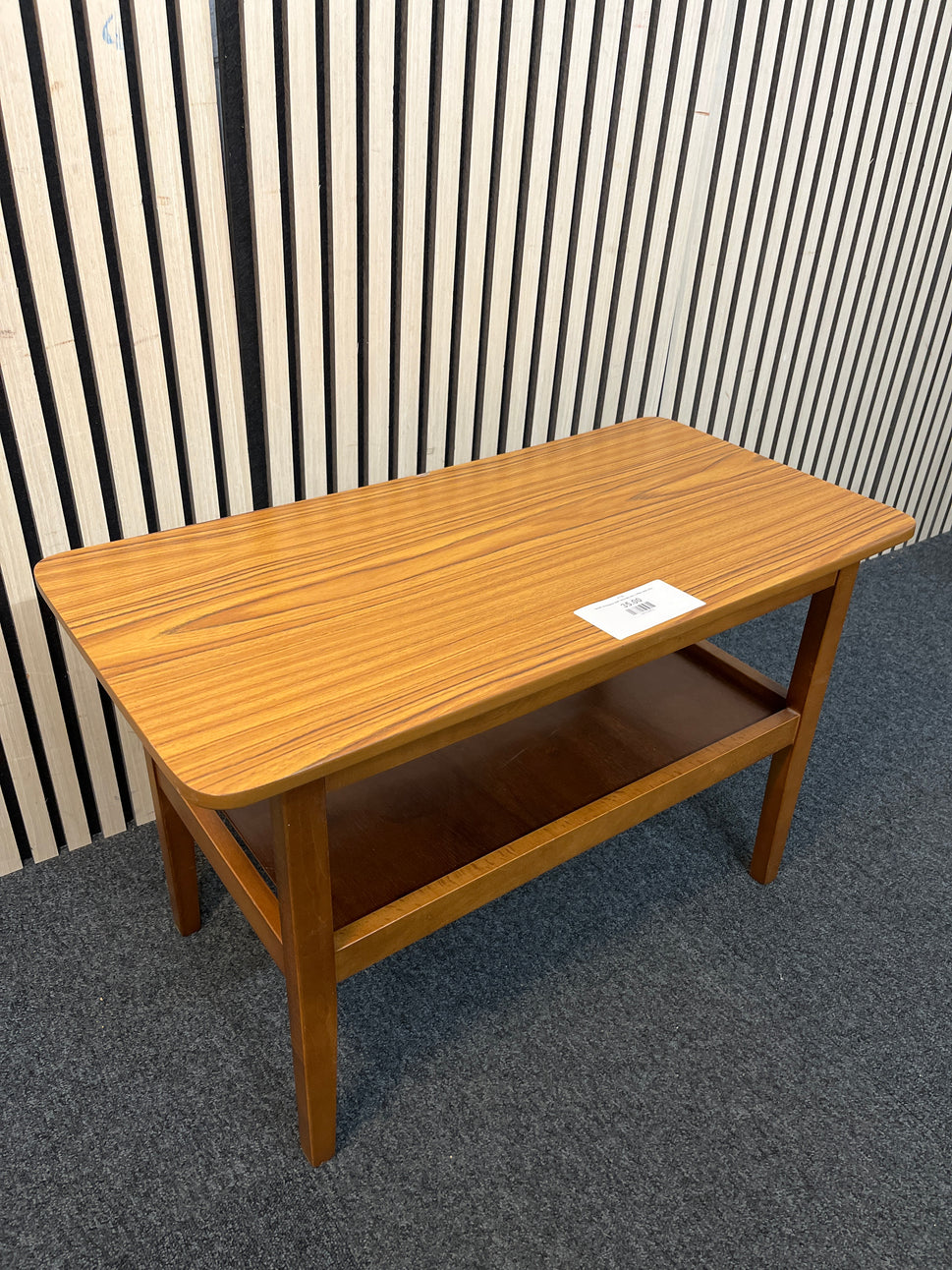 Small rectangular teak laminate retro coffee table 2425