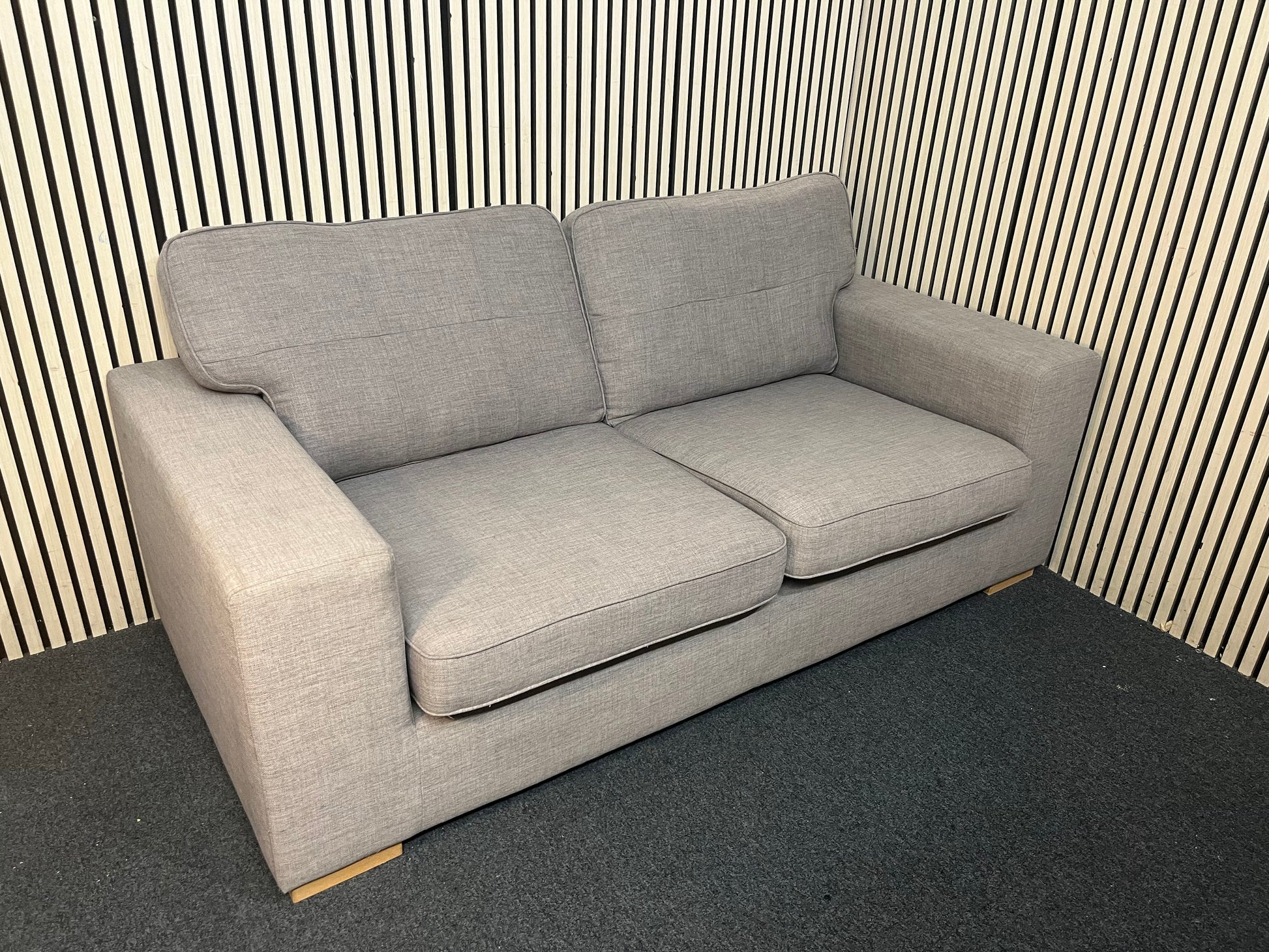 2 seater oatmeal fabric sofa width 176 cm  44064