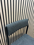 Switch Charcoal fabric, black metal framed meeting chair  J3952 2 image