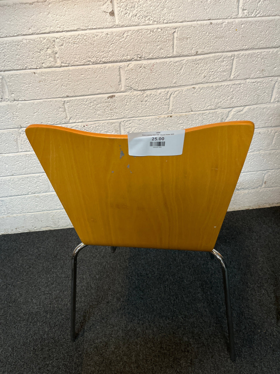 Beech dining chair with chrome frame 3225