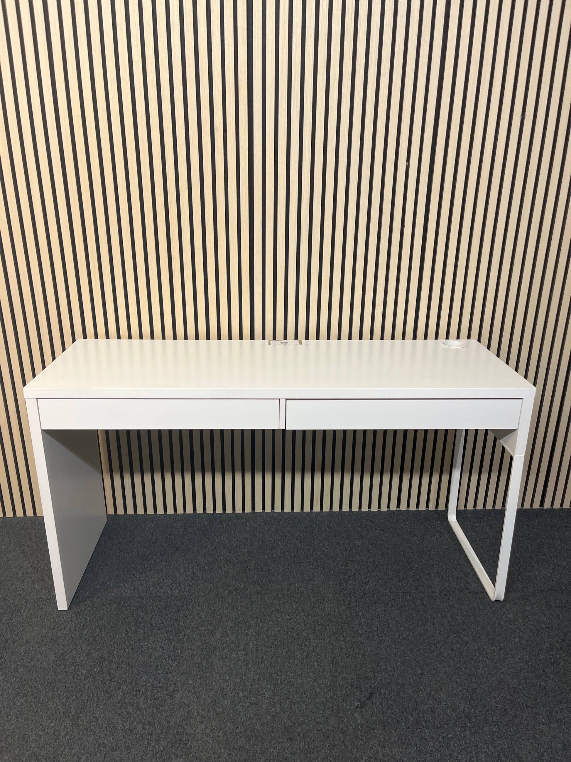 Ikea white 2 drawer long desk 1425