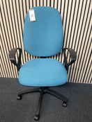 Switch Senza 3 lever swivel chair with HA Back and loop arms -AQUAMARINE TEAL 2 image