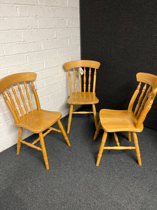 Solid Pine spindle back dining chair  3125