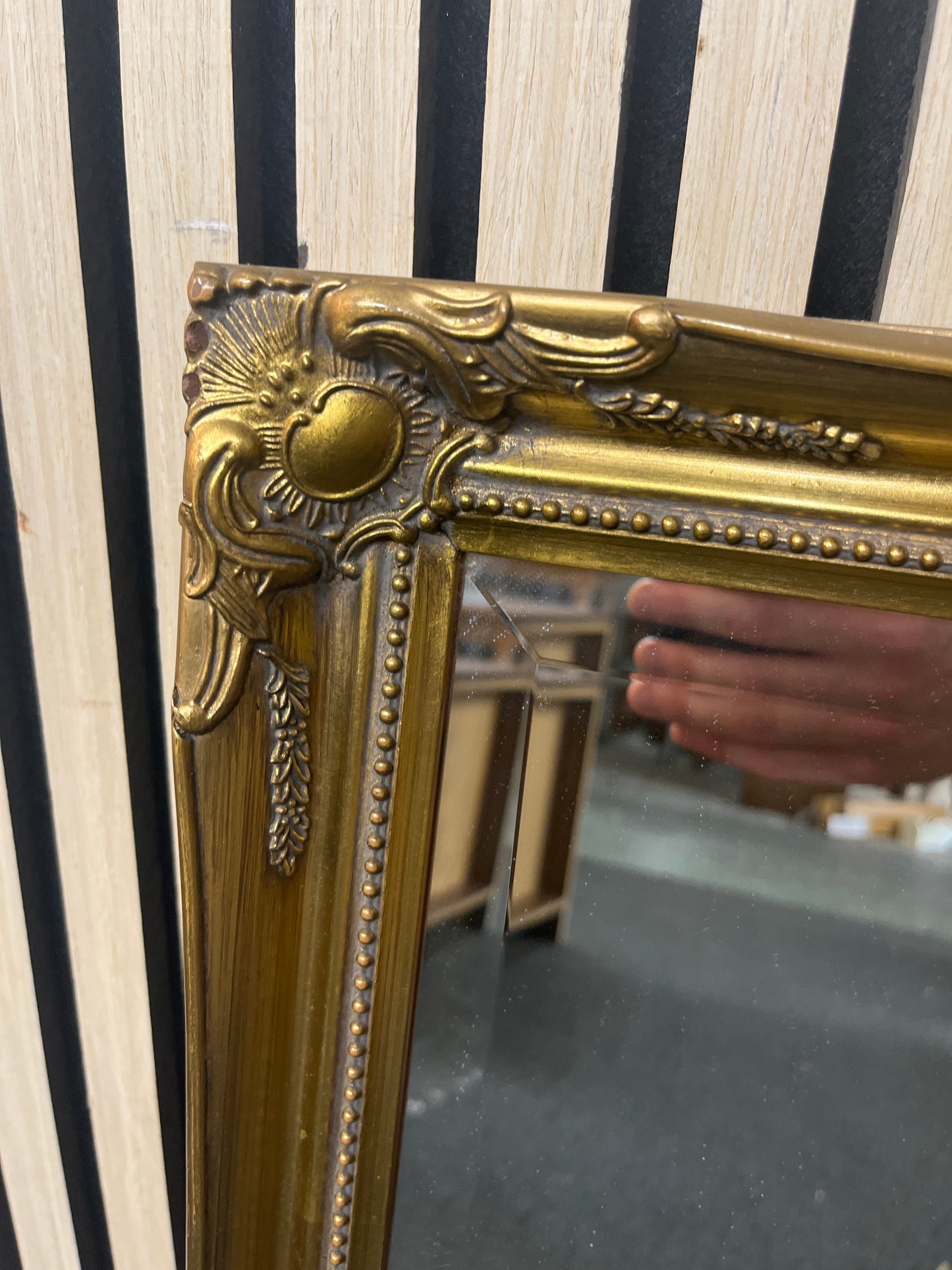 Gold framed ornate wall mirror ( 60 x 84 cm) 43740