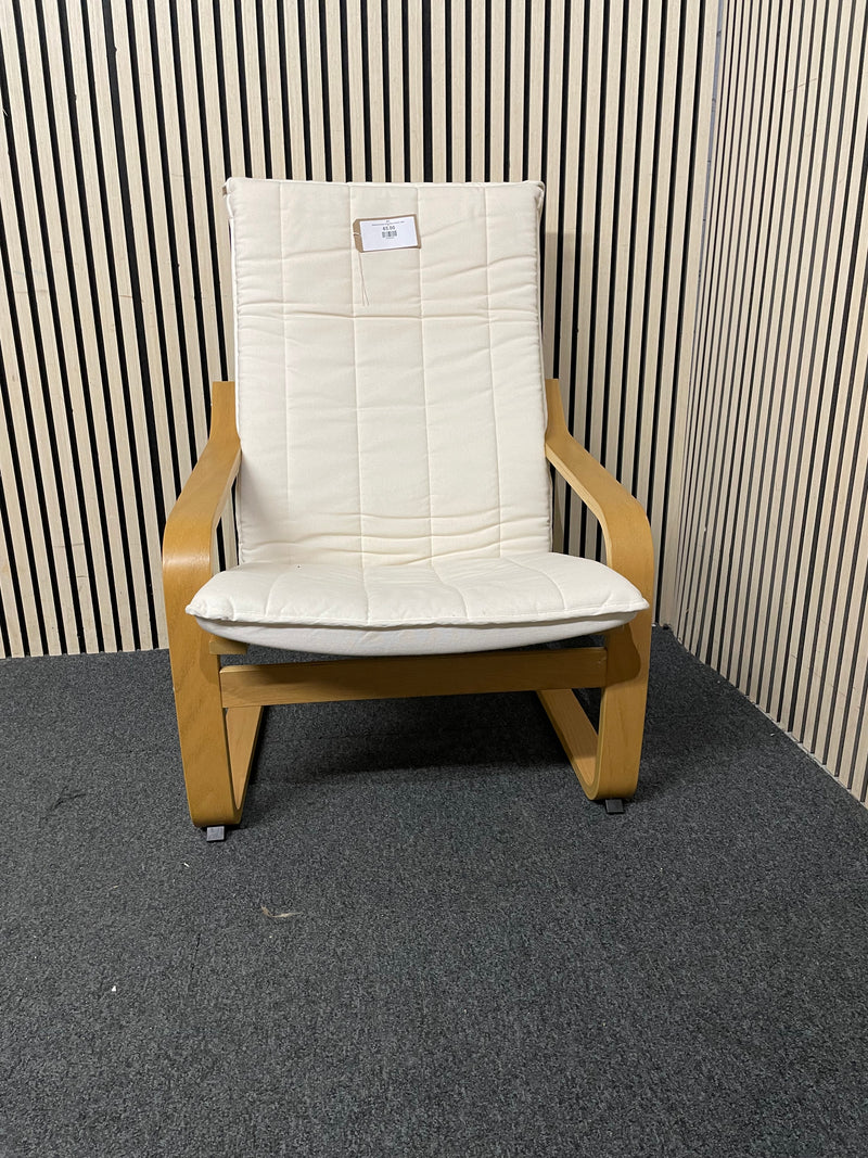 Bentwood lounge cream fabric armchair  44681