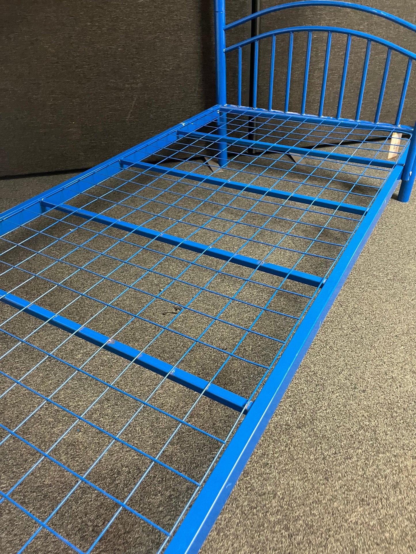 3ft blue powder coated metal framed bunk bed frame 1225